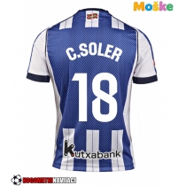 Moške Nogometnih dresov Real Sociedad Carlos Soler #18 Domači 2025-26 Kratki rokavi